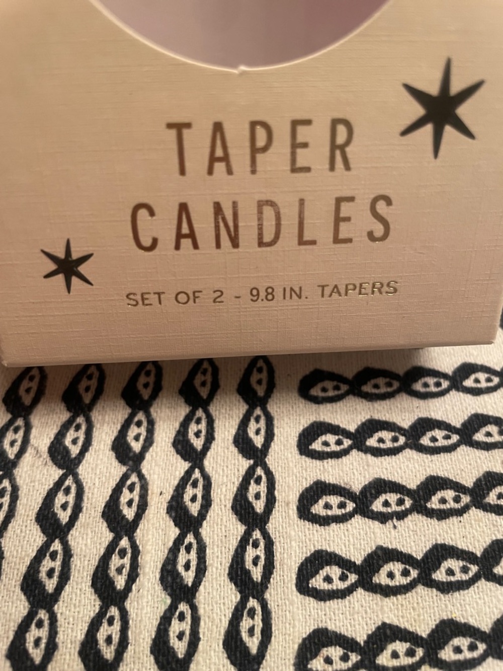 Anthropologie Set of Two Taper Candles with Black Snake Accent - Picture 3 of 10